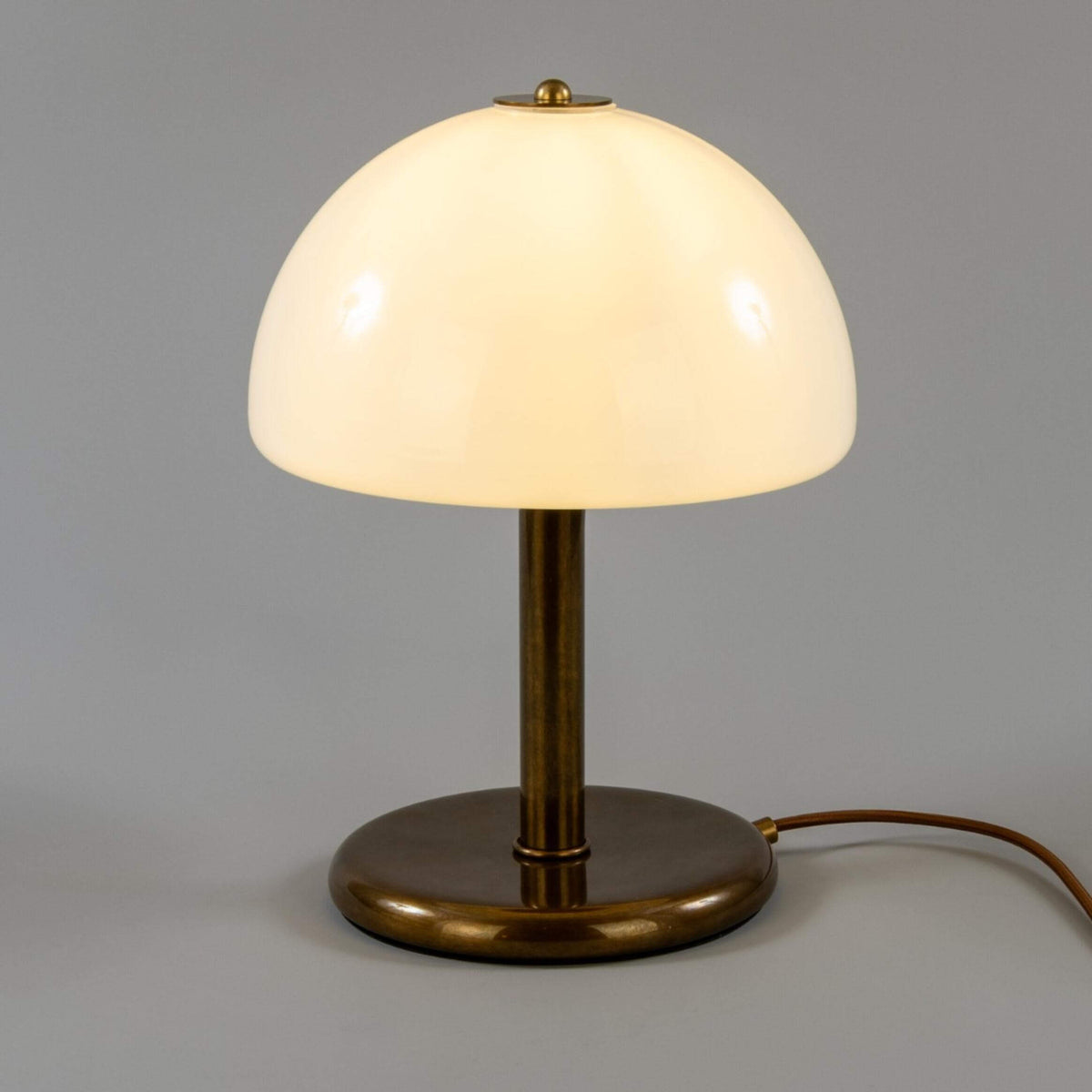 Mullan Champignon Mid-Century Mushroom Table Lamp - Antique Brass Finish