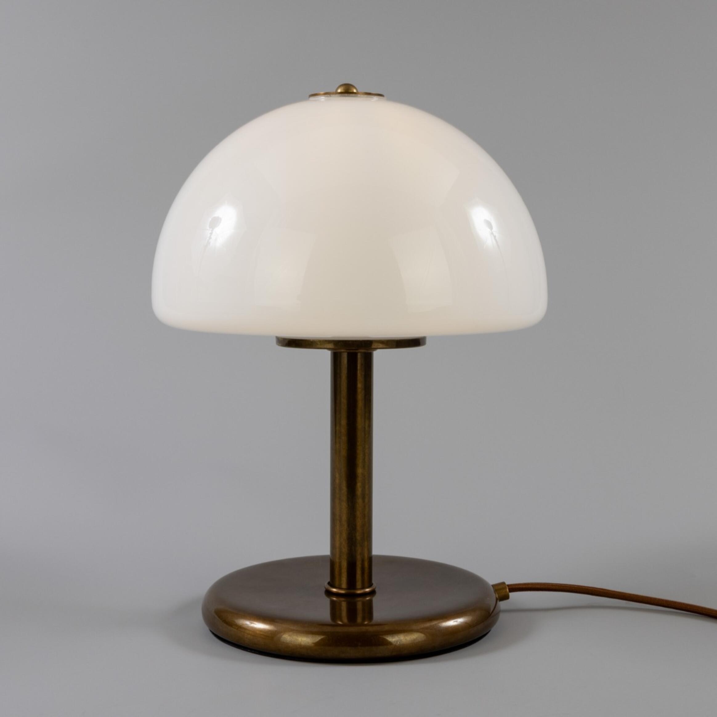 Mullan Champignon Mid-Century Mushroom Table Lamp - Antique Brass Finish