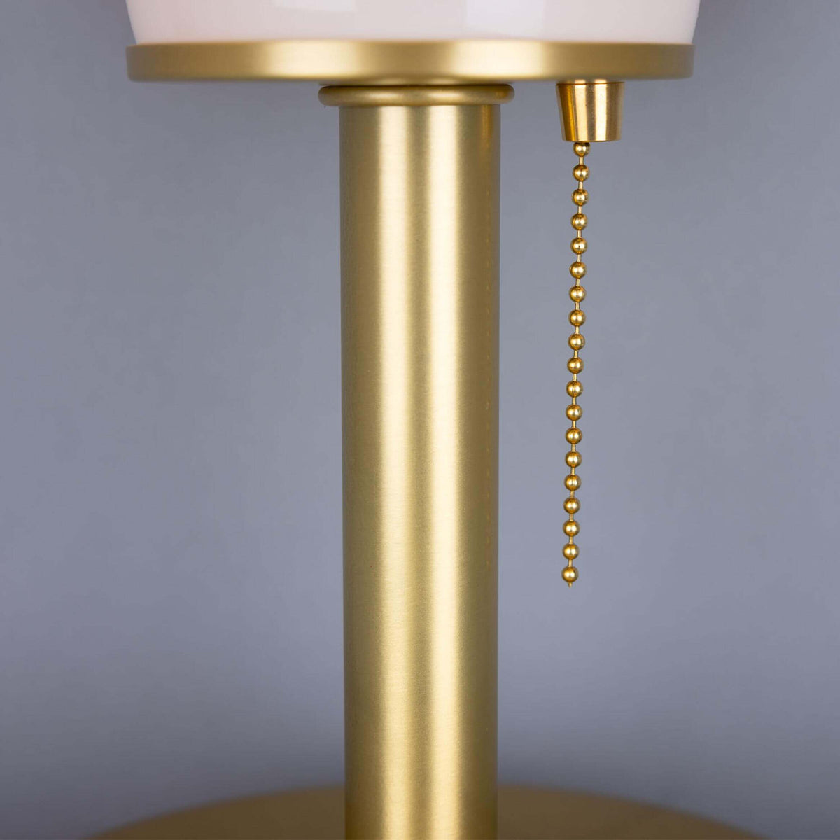 Mullan Champignon Mid-Century Mushroom Table Lamp - Satin Brass Finish