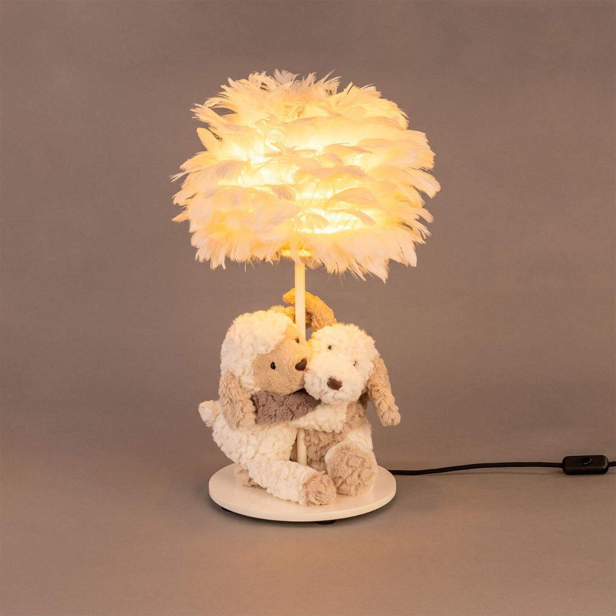 Mullan Foz Teddy Table Lamp 56cm IP20 Powder - Coated White Finish
