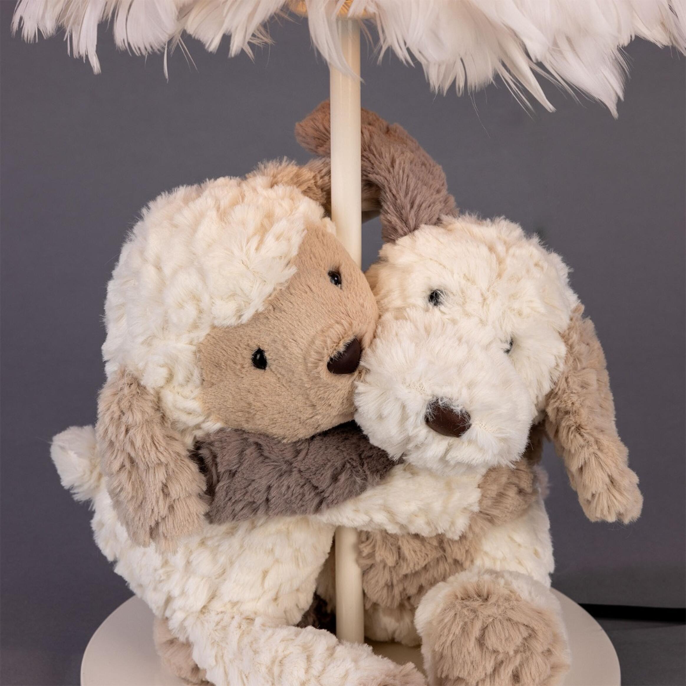 Mullan Foz Teddy Table Lamp 56cm IP20 Powder - Coated White Finish