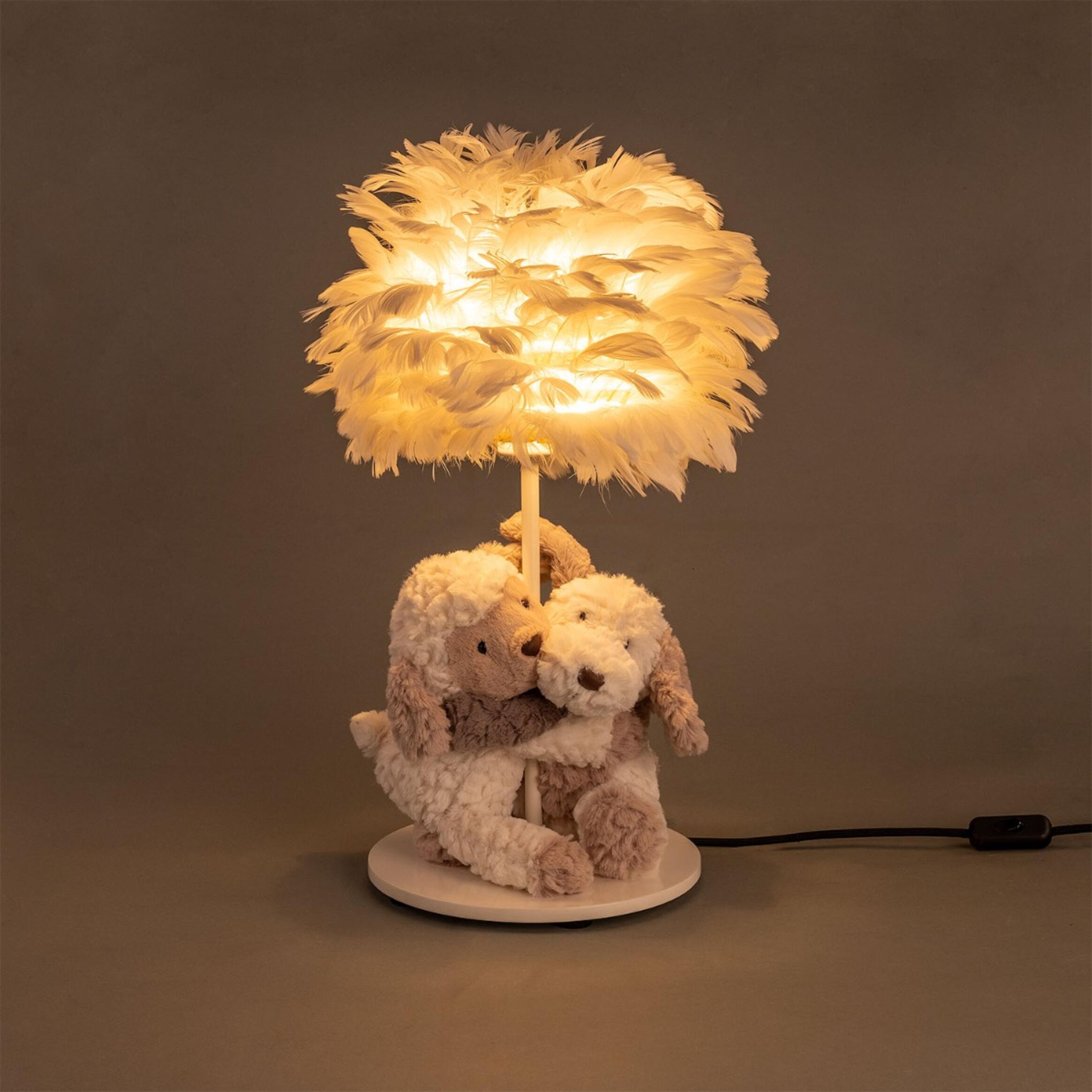 Mullan Foz Teddy Table Lamp 56cm IP20 Powder - Coated White Finish