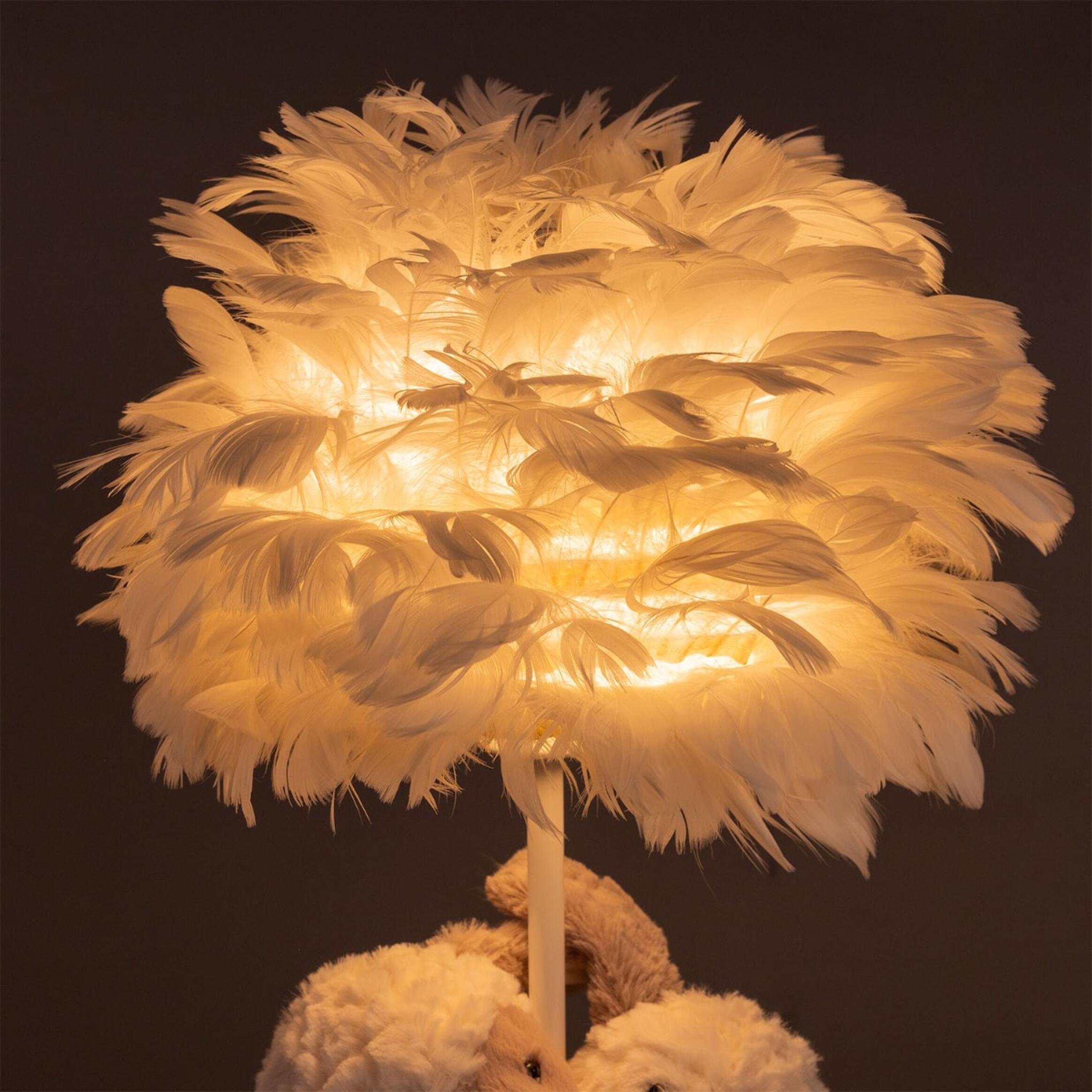 Mullan Foz Teddy Table Lamp 56cm IP20 Powder - Coated White Finish