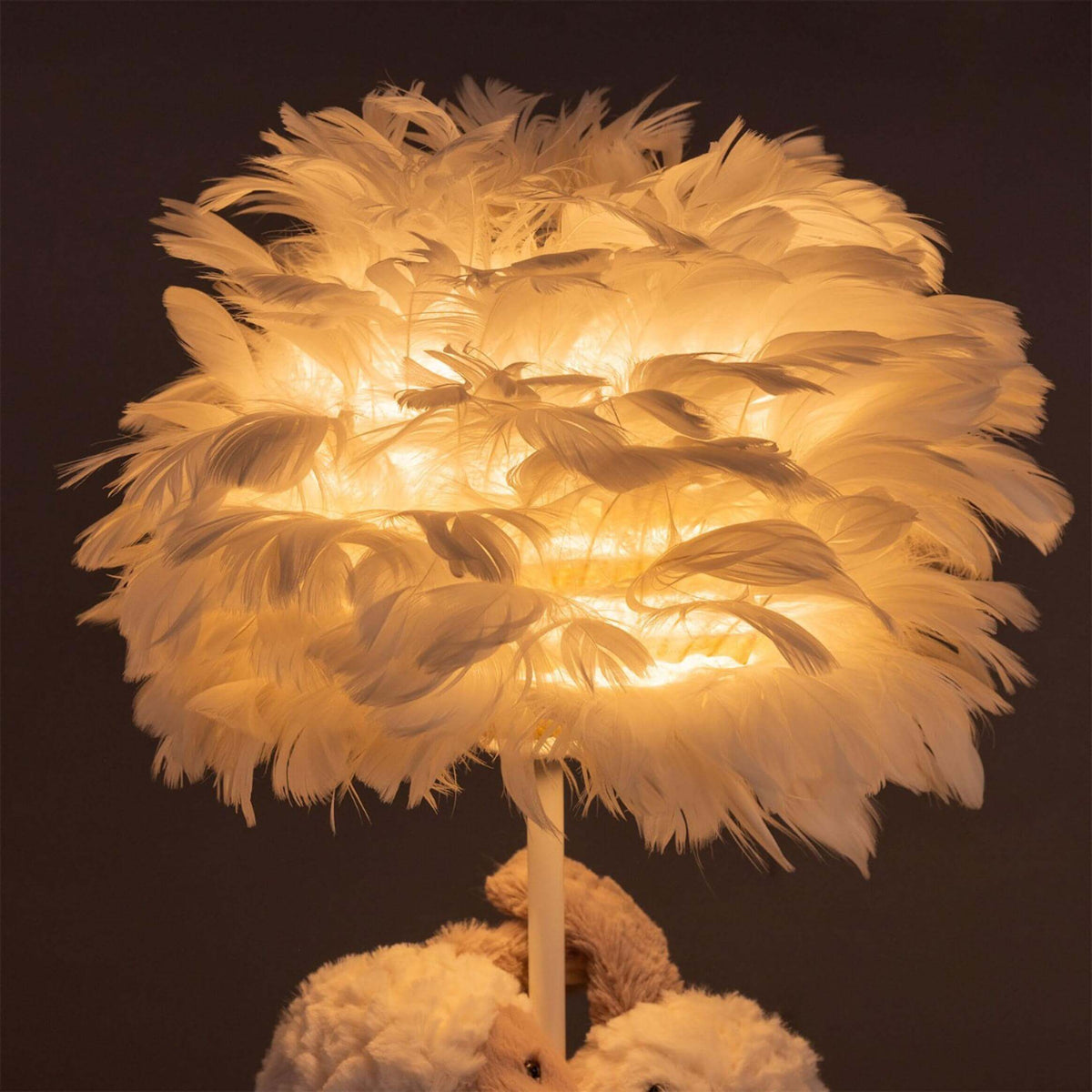 Mullan Foz Teddy Table Lamp 56cm IP20 Powder - Coated White Finish