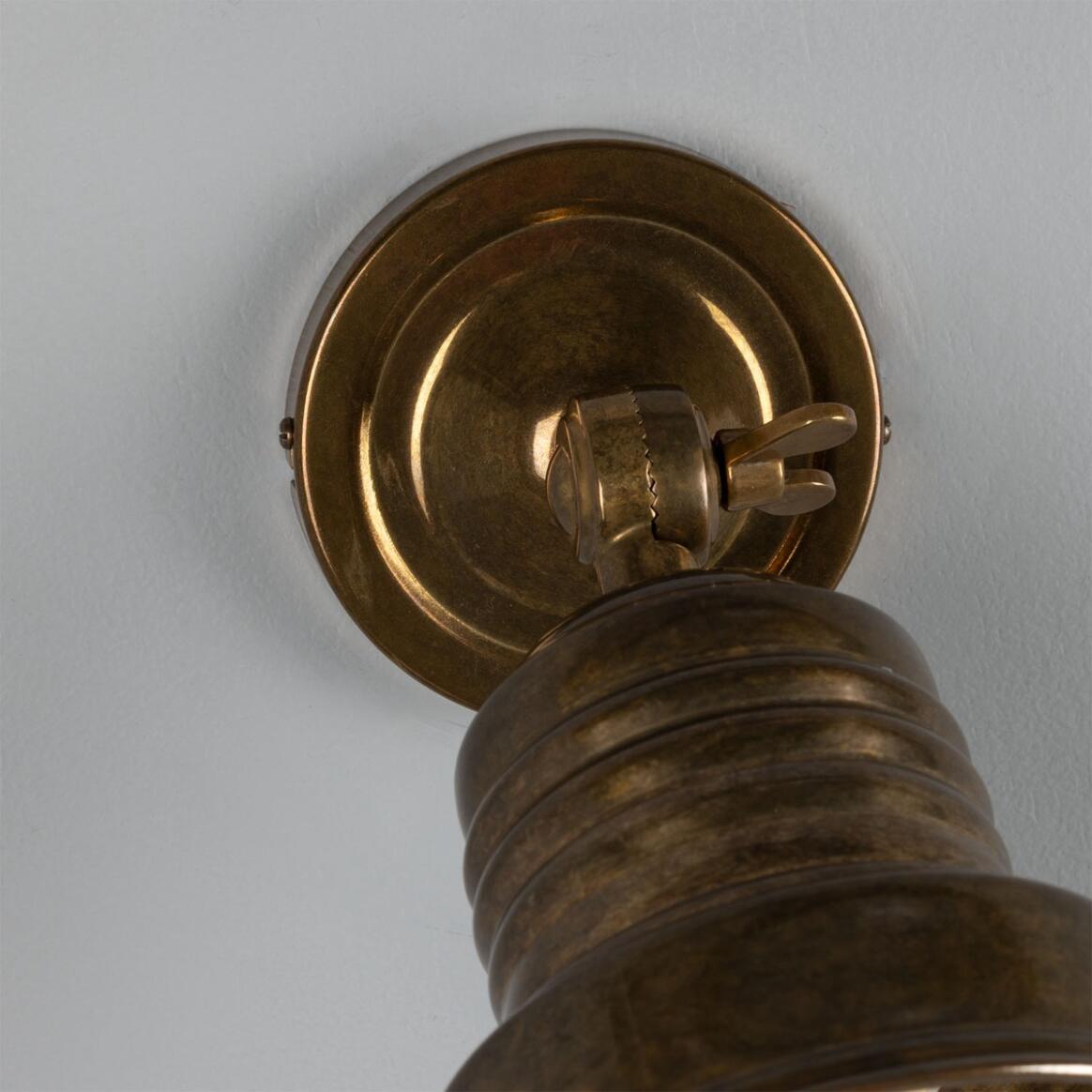 Mullan - Sucre Industrial Adjustable Brass Spotlight - Antique Brass Finish