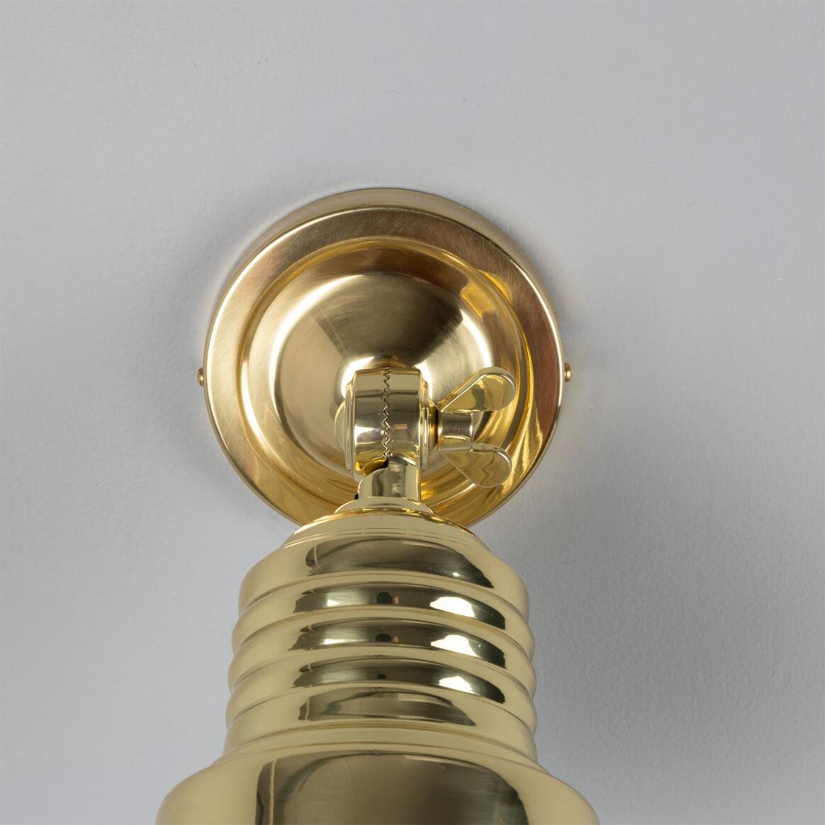 Mullan - Sucre Industrial Adjustable Brass Spotlight - Polished Brass Finish