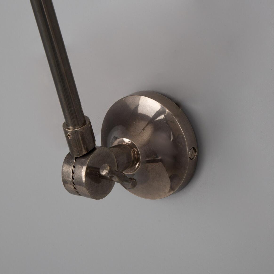 Mullan - Rio Adjustable Industrial Wall Light 37cm IP20 - Antique Silver Finish