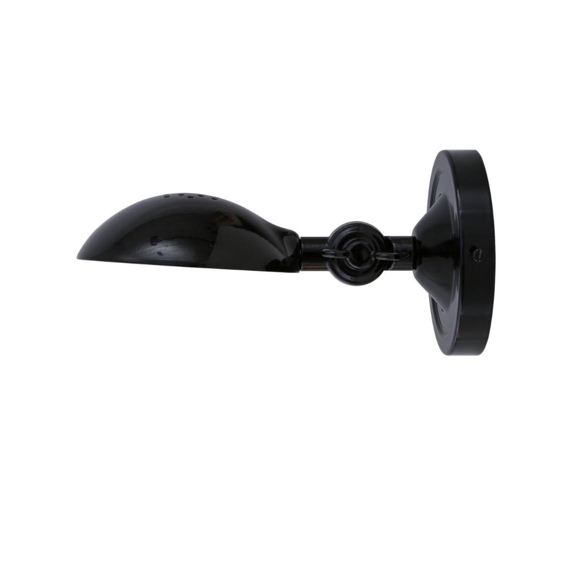 Mullan - Cody Adjustable Industrial Brass Wall Light 11cm IP20 - Powder Coated Black Finish