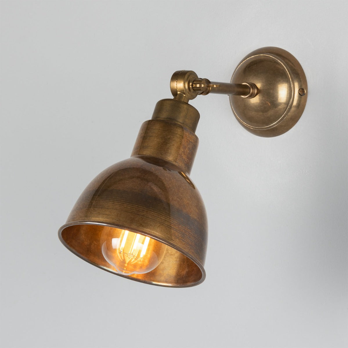 Mullan - Baku Vintage Adjustable Wall Light 15cm IP20 - Antique Brass Finish