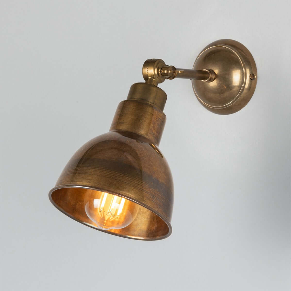 Mullan - Baku Vintage Adjustable Wall Light 15cm IP20 - Antique Brass Finish