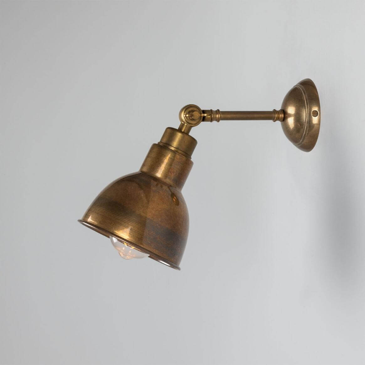 Mullan - Baku Vintage Adjustable Wall Light 15cm IP20 - Antique Brass Finish