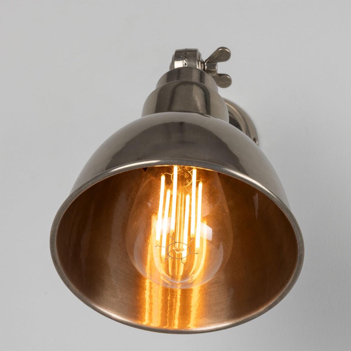 Mullan - Baku Vintage Adjustable Wall Light 15cm IP20 - Antique Silver Finish