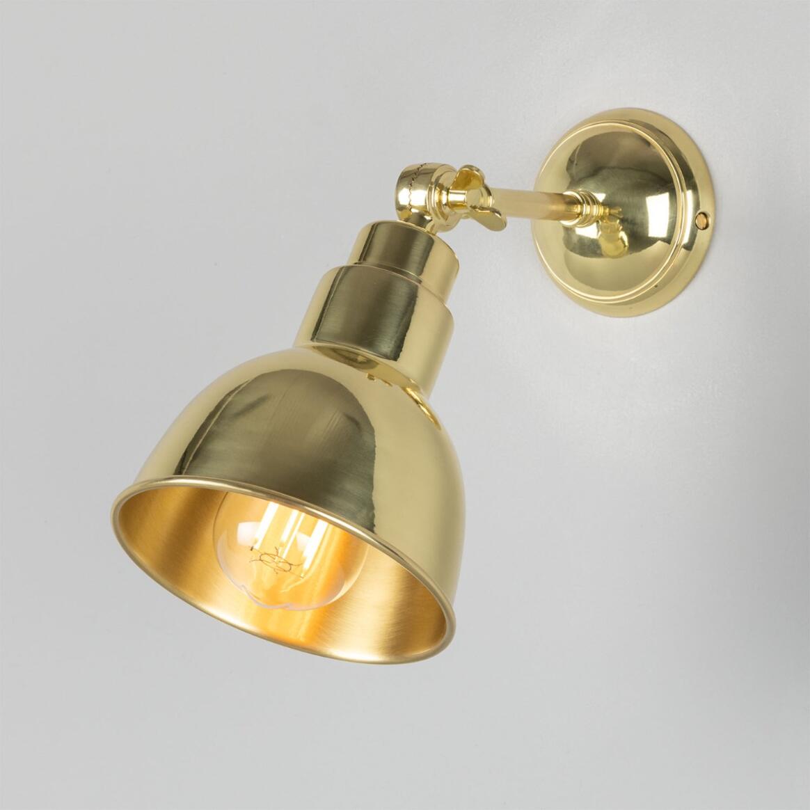 Mullan - Baku Vintage Adjustable Wall Light 15cm IP20 - Polished Brass Finish