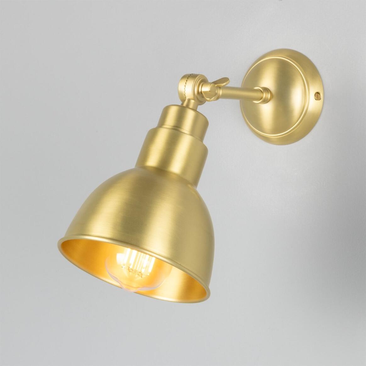 Mullan - Baku Vintage Adjustable Wall Light 15cm IP20 - Satin Brass Finish