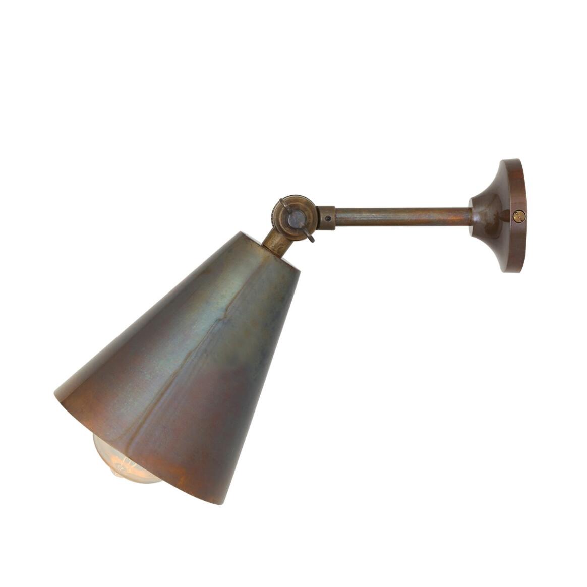 Mullan - Moya Adjustable Brass Wall Light 14cm IP20 - Antique Brass Finish