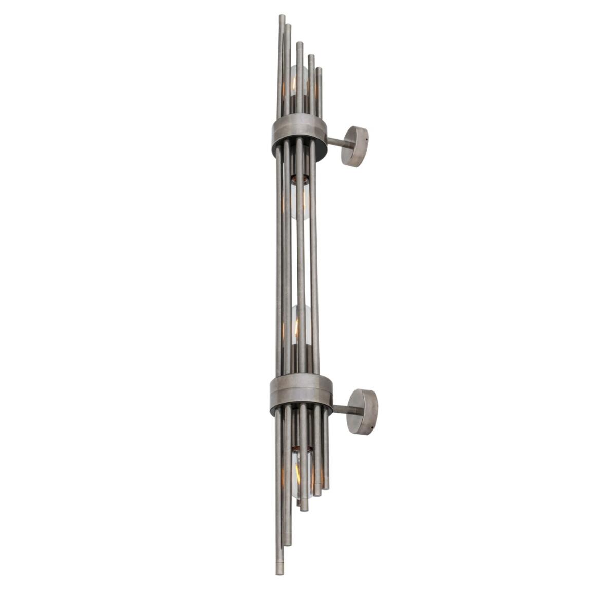 Mullan - Victoria Brass Wall Light - Antique Silver Finish