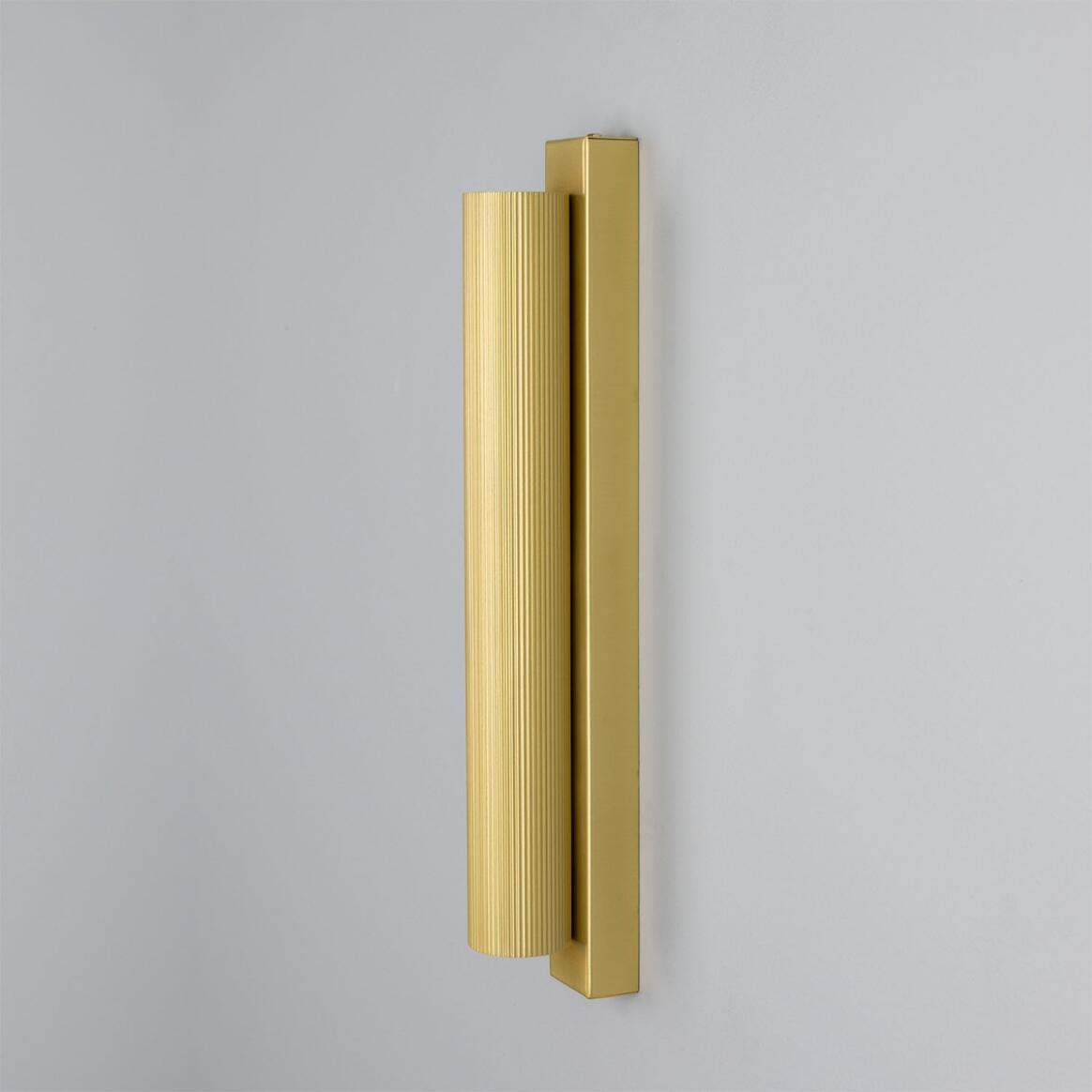 Mullan - Royce Modern Brass Wall Light 40cm IP20 - Satin Brass Finish