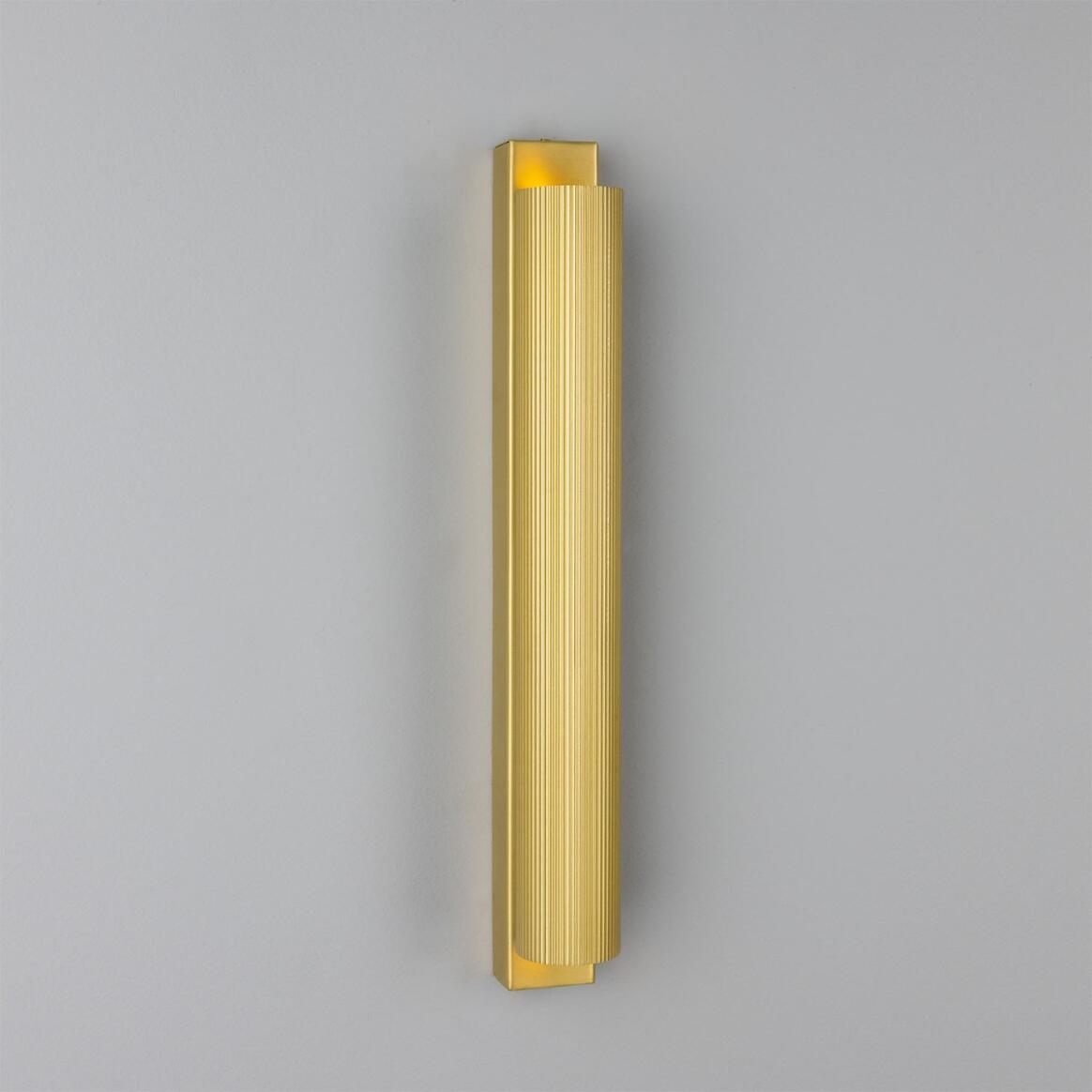 Mullan - Royce Modern Brass Wall Light 40cm IP20 - Satin Brass Finish