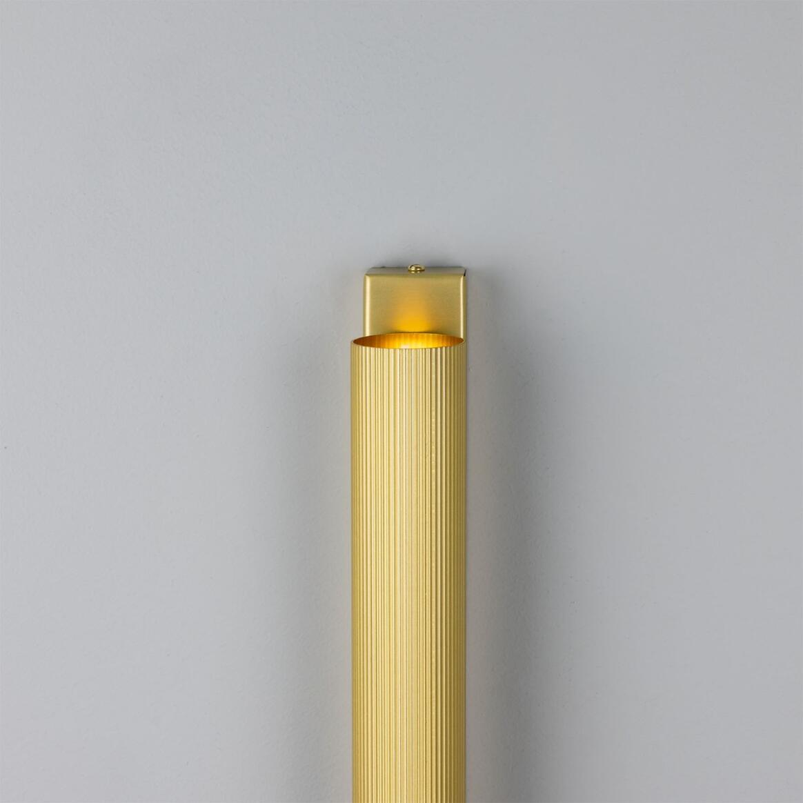 Mullan - Royce Modern Brass Wall Light 40cm IP20 - Satin Brass Finish