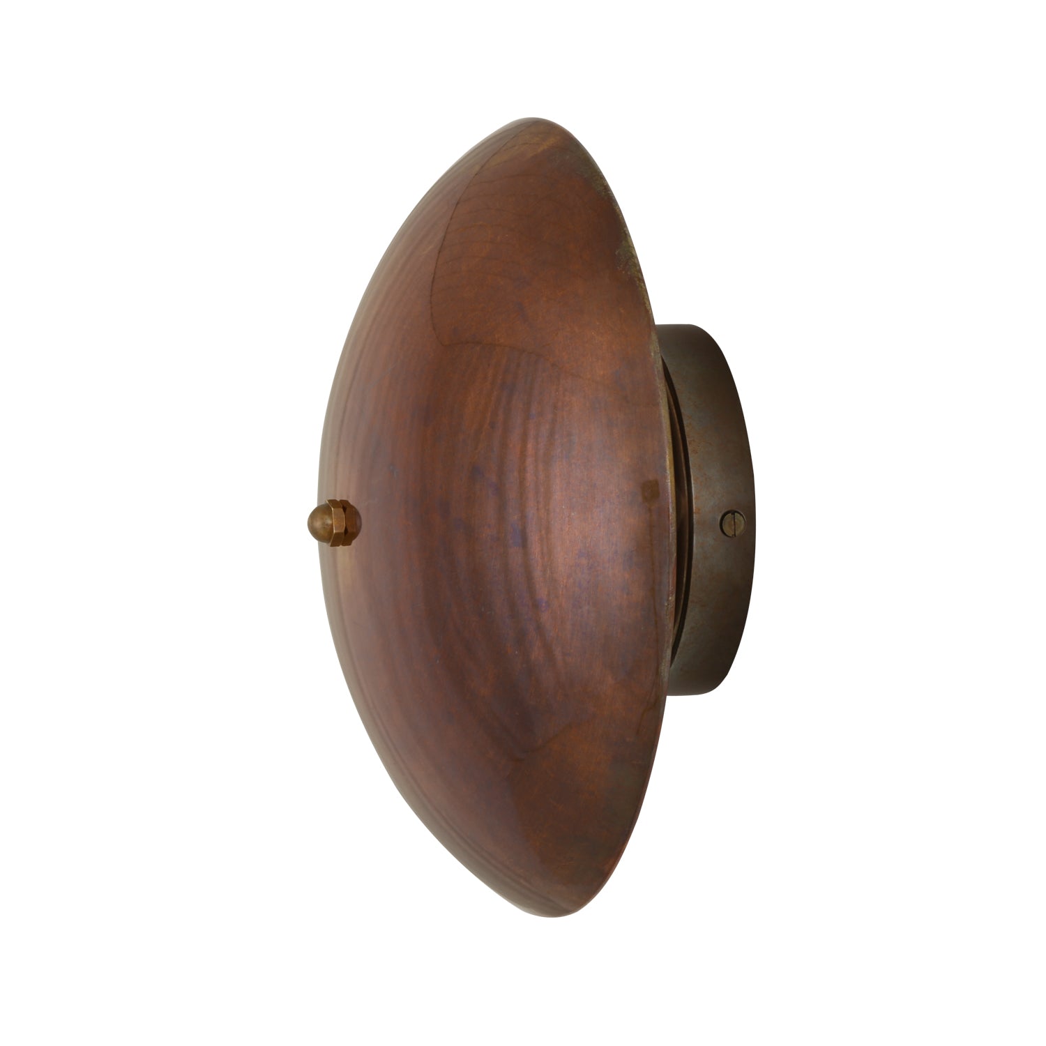 Mullan - Luqa Brass Dish Wall Light 25cm IP20 - Antique Brass Finish