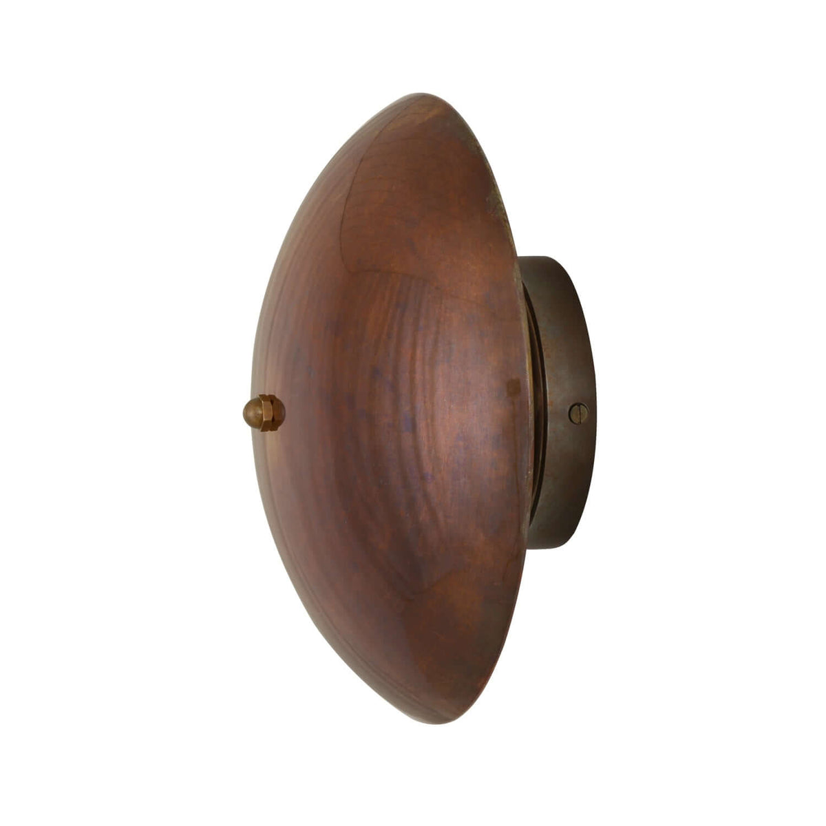 Mullan - Luqa Brass Dish Wall Light 25cm IP20 - Antique Brass Finish