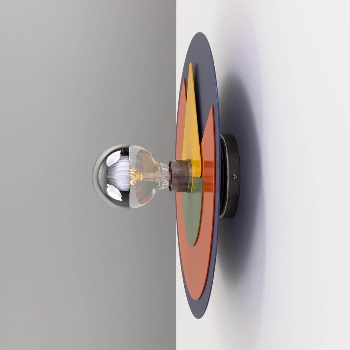 Mullan - Neptune Colourful Disc Wall Light 40cm IP20 - Antique Silver Finish