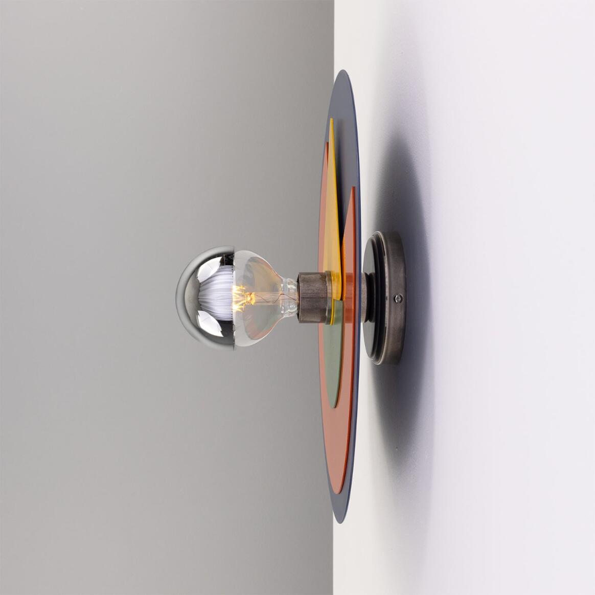 Mullan - Neptune Colourful Disc Wall Light 40cm IP20 - Antique Silver Finish