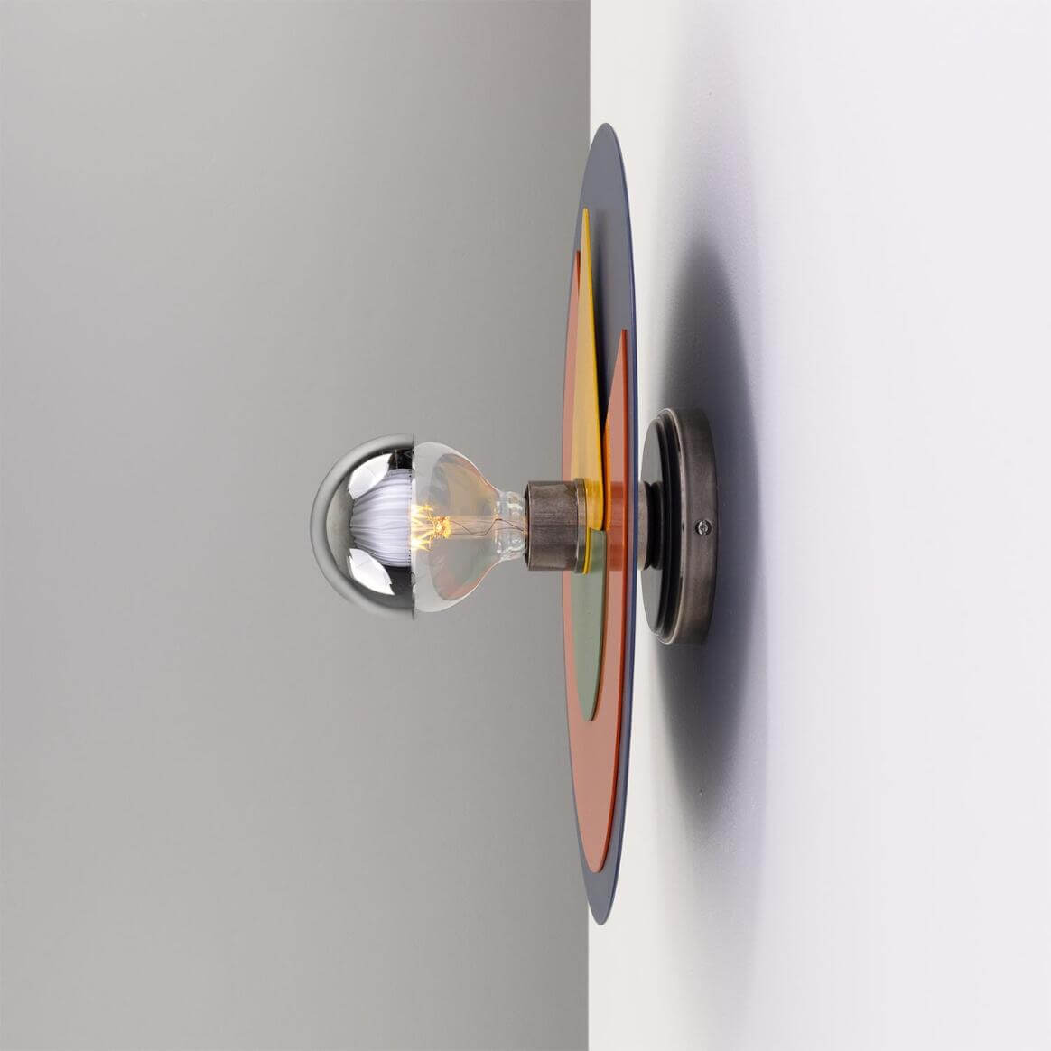 Mullan - Neptune Colourful Disc Wall Light 40cm IP20 - Antique Silver Finish