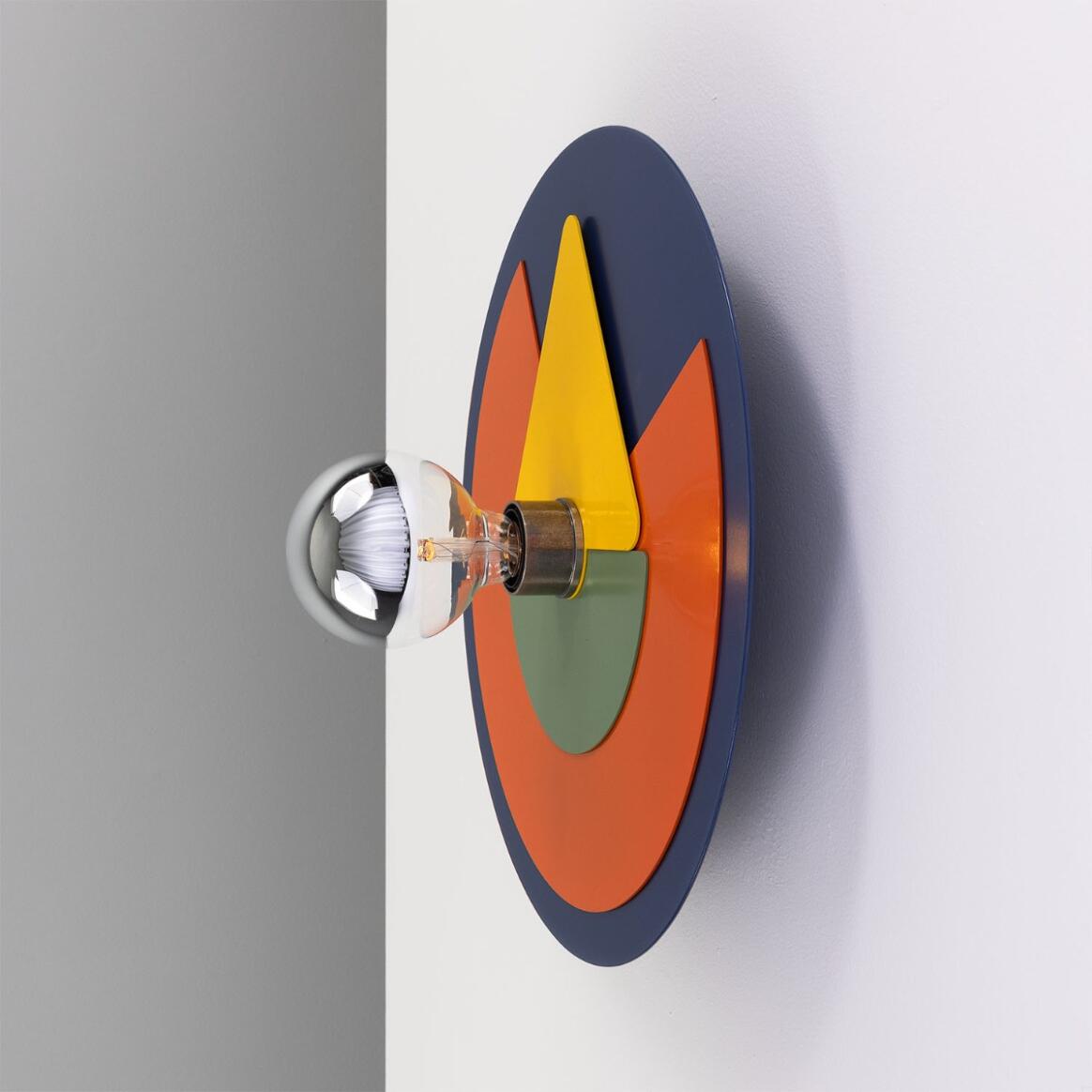 Mullan - Neptune Colourful Disc Wall Light 40cm IP20 - Antique Silver Finish