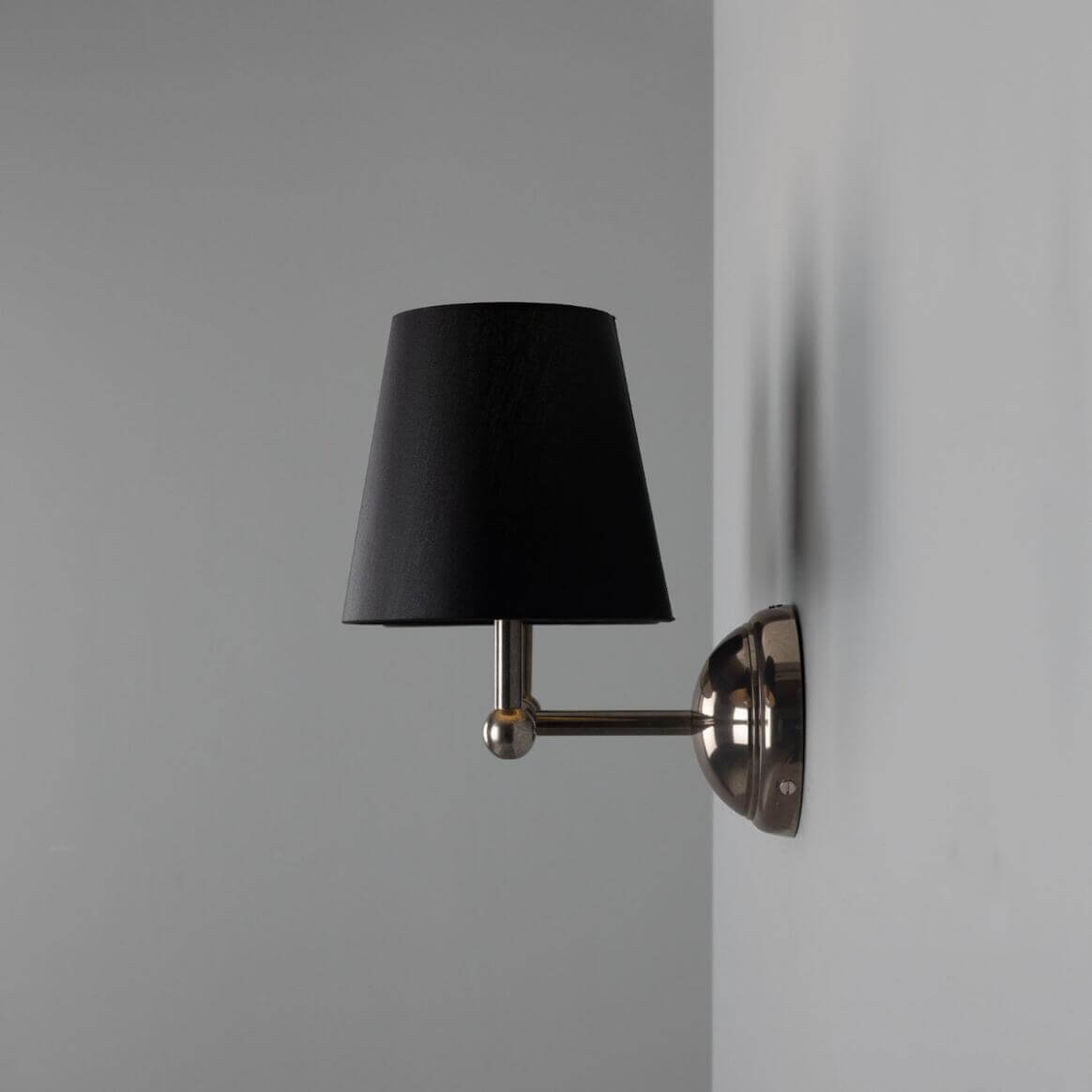 Mullan - Busan Modern Brass Double Wall Light with Fabric Shades 37cm IP20 - Antique Silver Finish