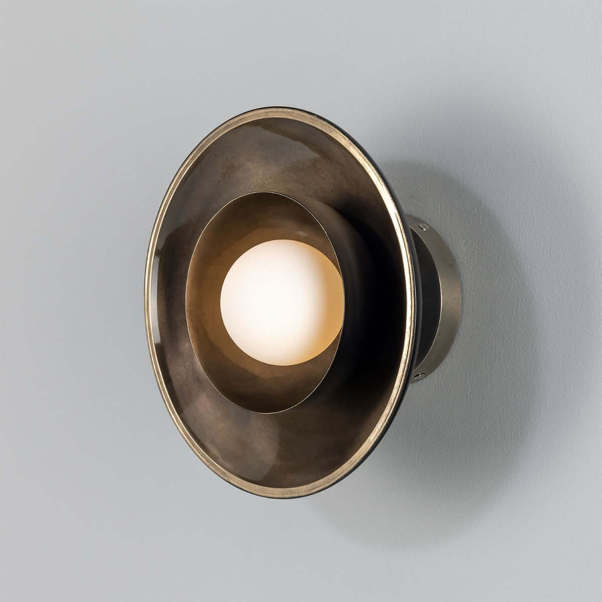 Mullan - Marrakesh Art Deco Wall Light 25cm IP20 - Antique Silver And Powder Coated Matte Black Finish