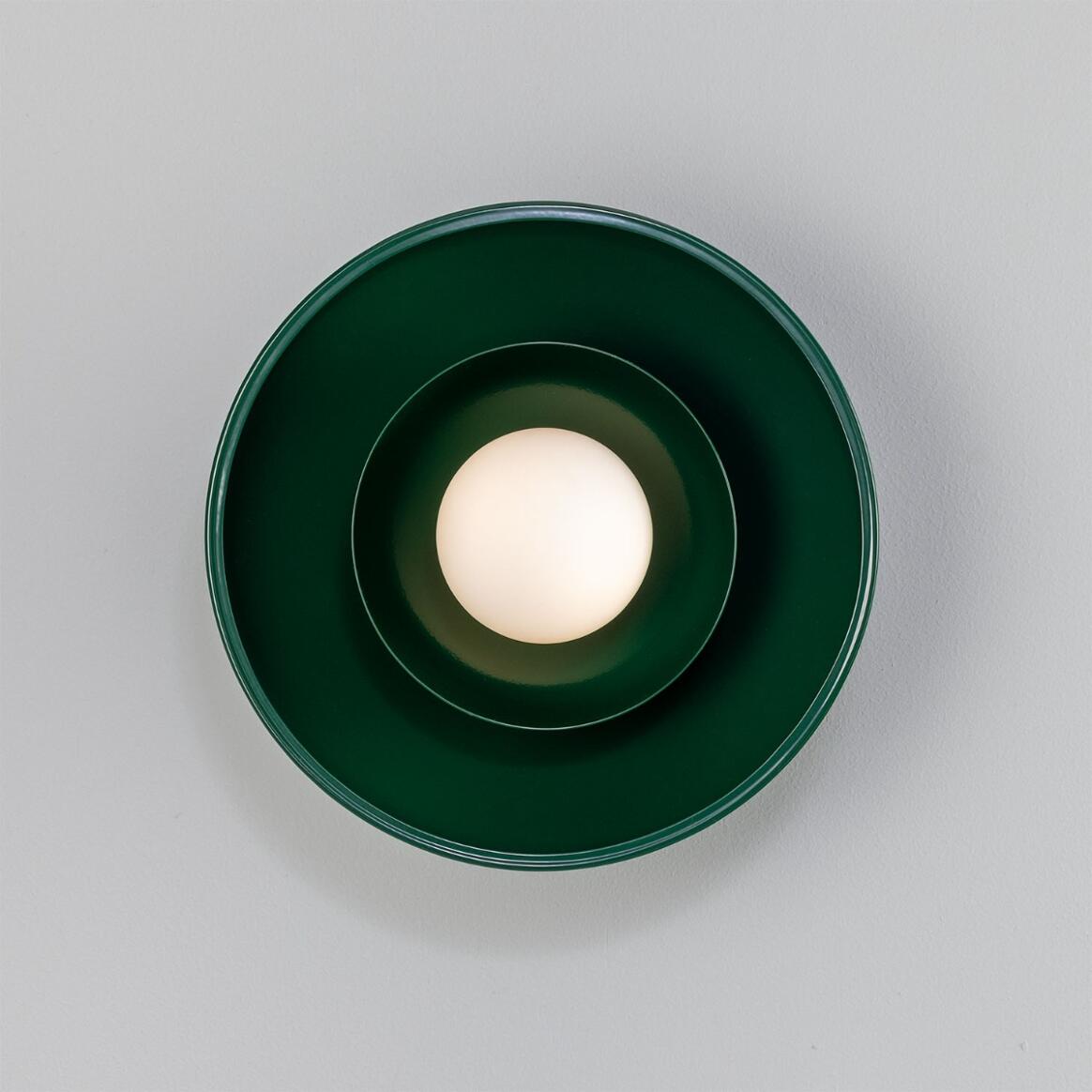 Mullan - Marrakesh Art Deco Wall Light 25cm IP20 - Powder Coated Racing Green Finish