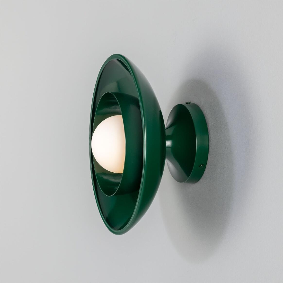 Mullan - Marrakesh Art Deco Wall Light 25cm IP20 - Powder Coated Racing Green Finish