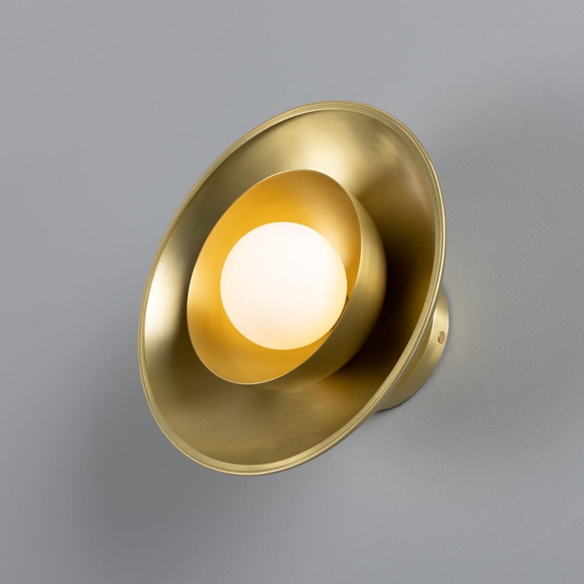 Mullan - Marrakesh Art Deco Wall Light 25cm IP20 - Satin Brass Finish