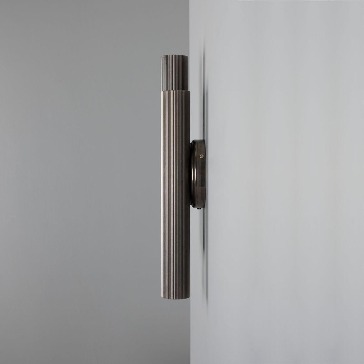 Mullan - Royce Modern Reeded Brass Double Wall Light 42cm IP20 - Antique Silver Finish