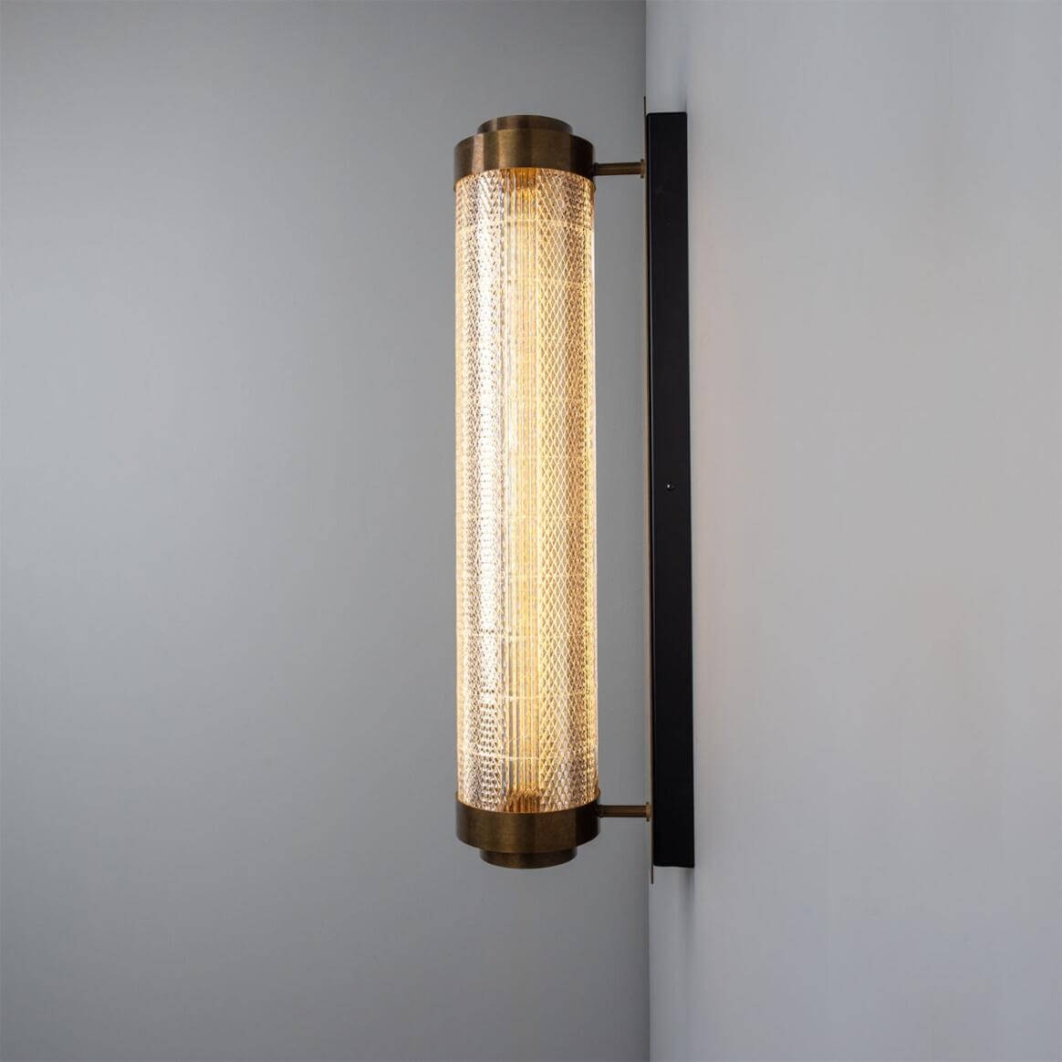 Mullan - Ashford Linear Neo-Victorian Wall Light 80cm IP20 - Antique Brass Finish