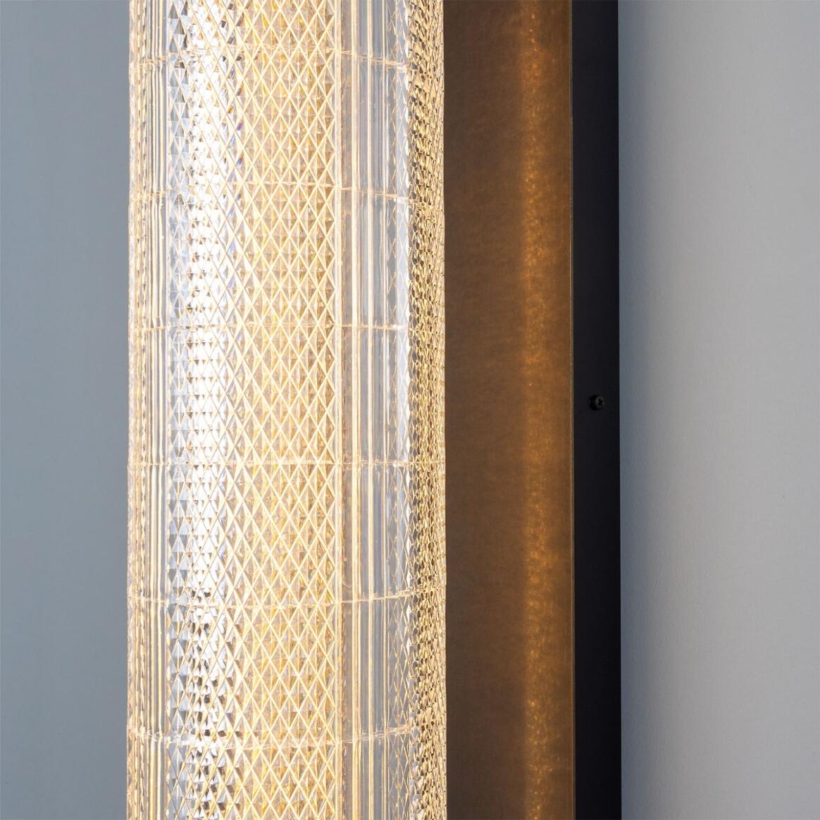 Mullan - Ashford Linear Neo-Victorian Wall Light 80cm IP20 - Antique Brass Finish