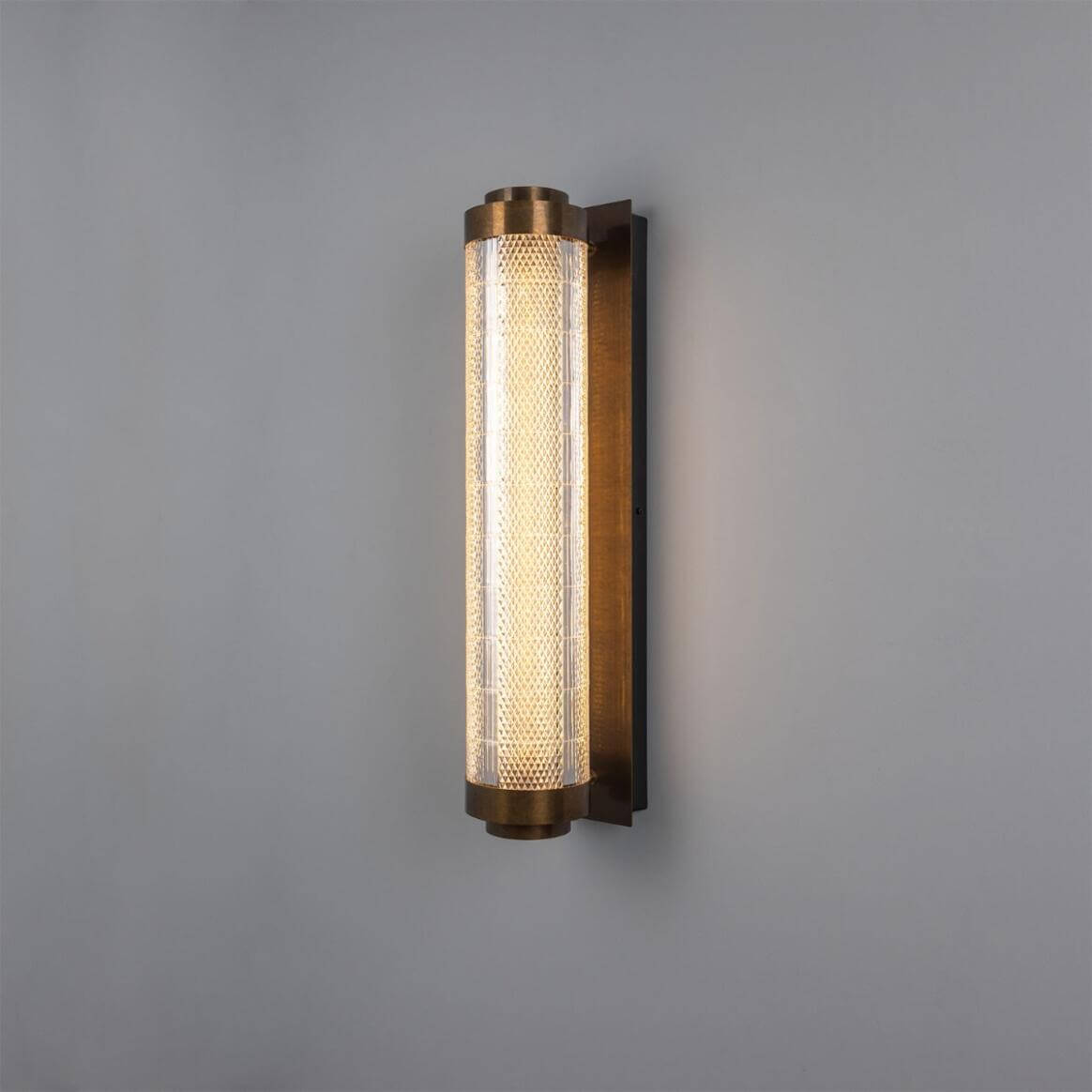 Mullan - Ashford Linear Neo-Victorian Wall Light 80cm IP20 - Antique Brass Finish