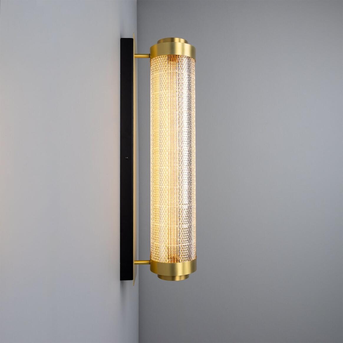 Mullan - Ashford Linear Neo-Victorian Wall Light 80cm IP20 - Satin Brass Finish