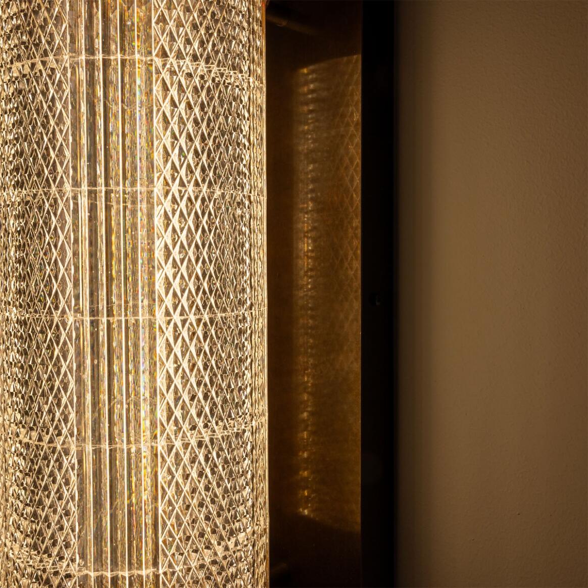 Mullan - Small Ashford Neo-Victorian Vertical Wall Light 50cm IP20 - Antique Brass Finish