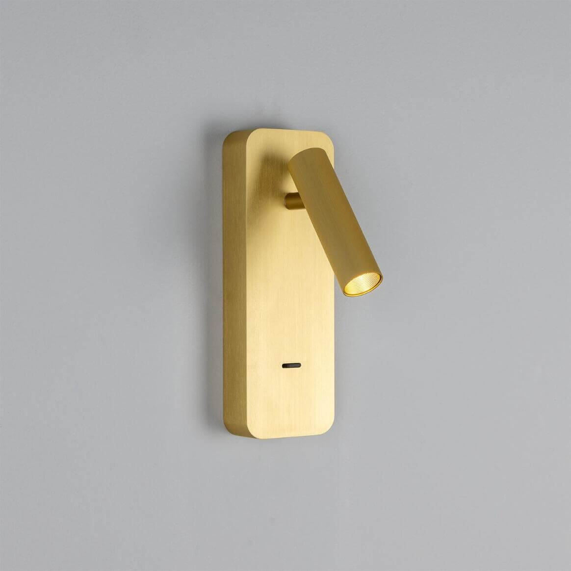 Mullan - Burnaby LED Wall Adjustable Reading Light with USB-A Port 22.5cm IP20 - Brushed Gold Finish