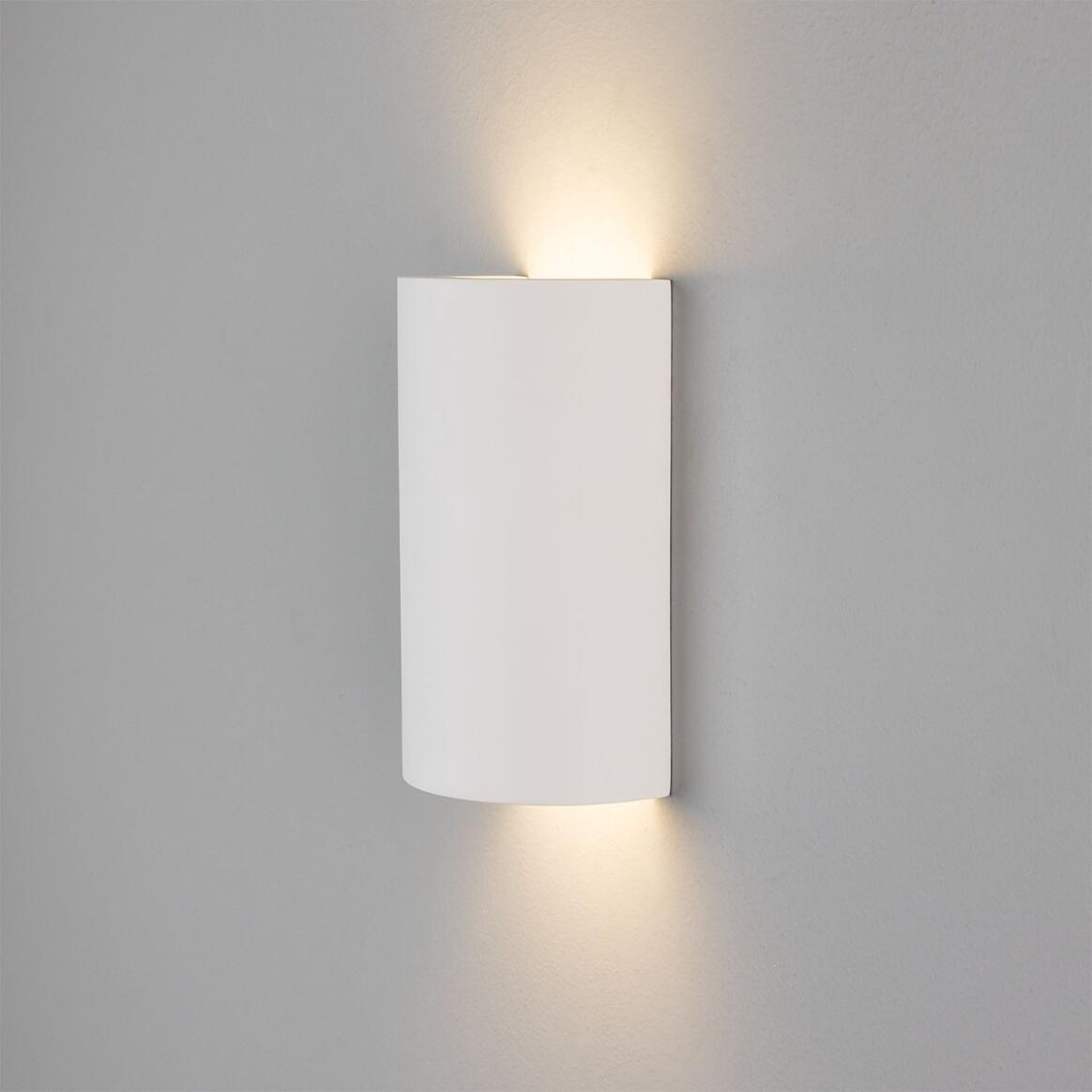Mullan - Malmo Semi-Circle Plaster Wall Light 11cm IP20 - White Finish
