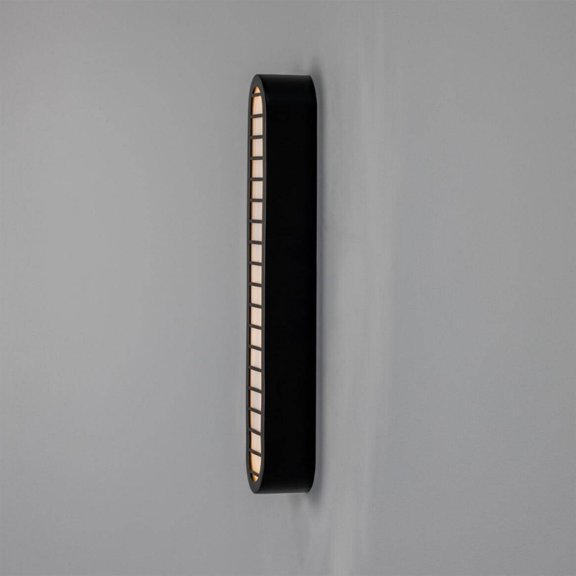 Mullan - Durban LED Vertical Grille Wall Light 40cm IP20 - Powder Coated Matte Black Finish
