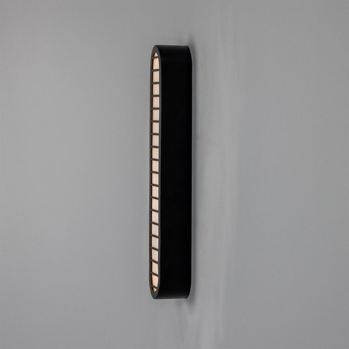 Mullan - Durban LED Vertical Grille Wall Light 40cm IP20 - Powder Coated Matte Black Finish