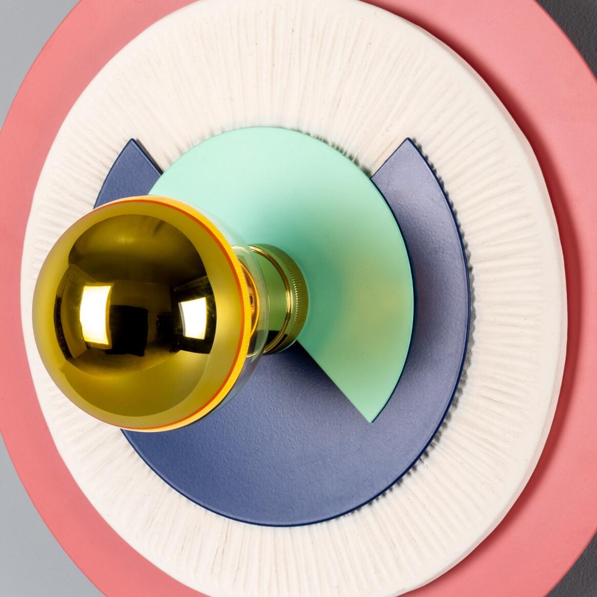 Mullan - Saturn Colourful Disc Wall Light 35cm IP20 - Polished Brass Finish