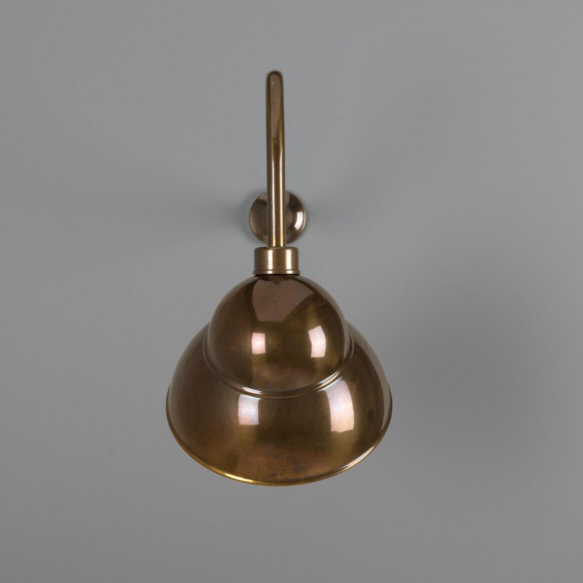 Mullan - Novo Vintage Swan Neck Sign Light 24cm IP23 - Antique Brass Finish