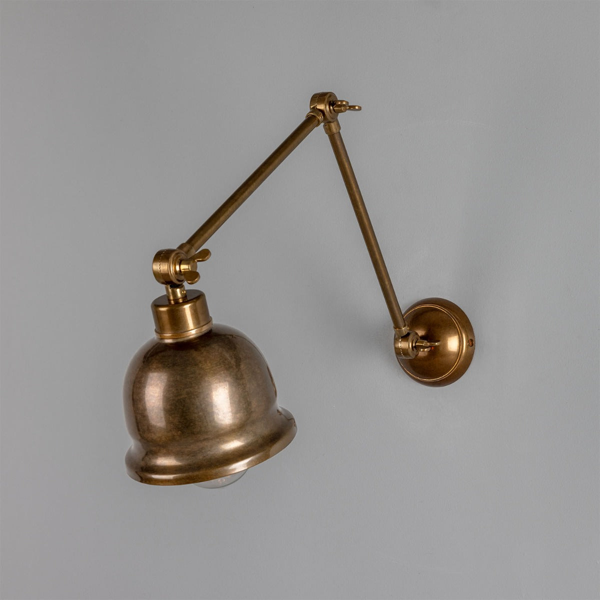 Mullan - Dale Vintage Adjustable Brass Picture Light 15cm IP20 - Antique Brass Finish