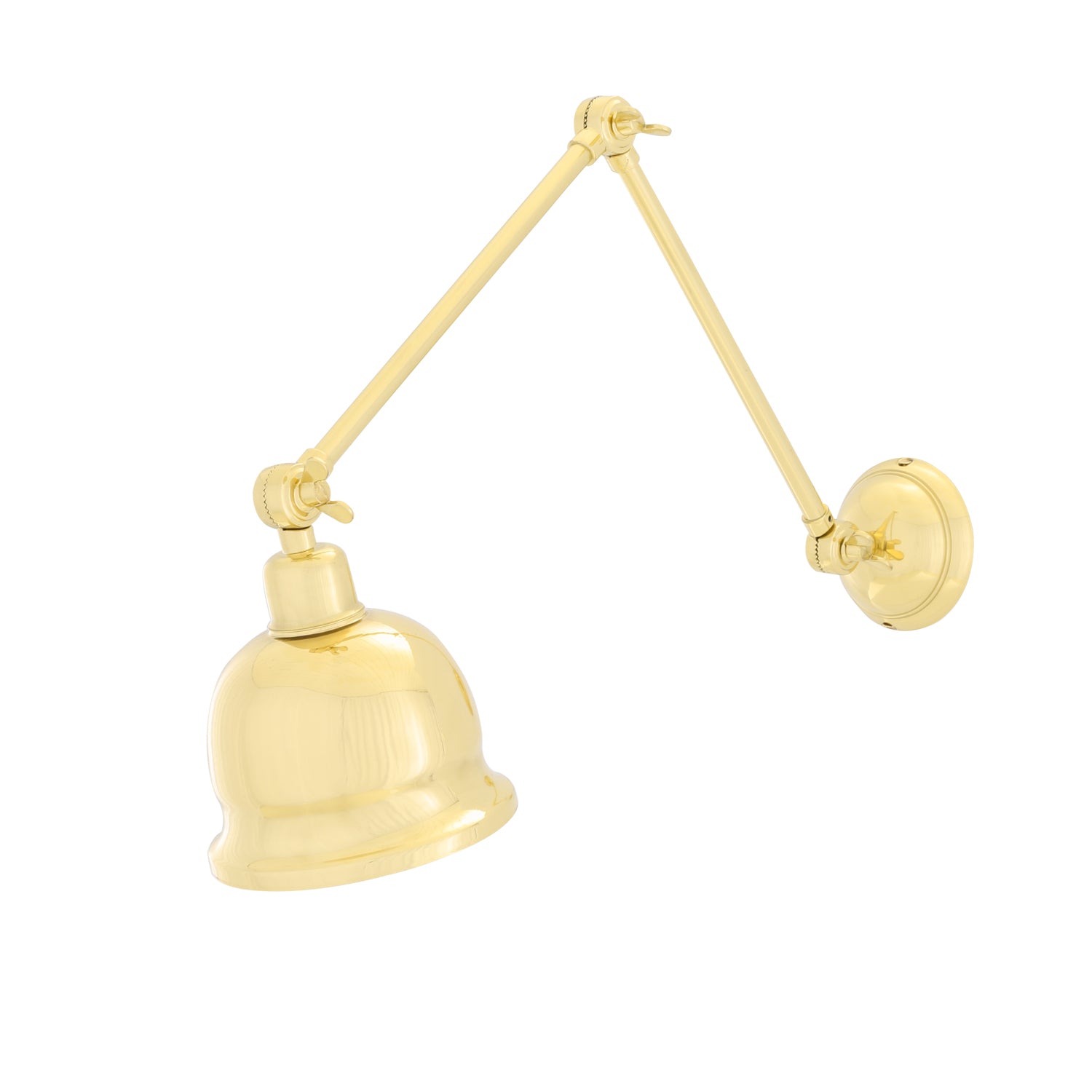 Mullan - Dale Vintage Adjustable Brass Picture Light 15cm IP20 - Polished Brass Finish