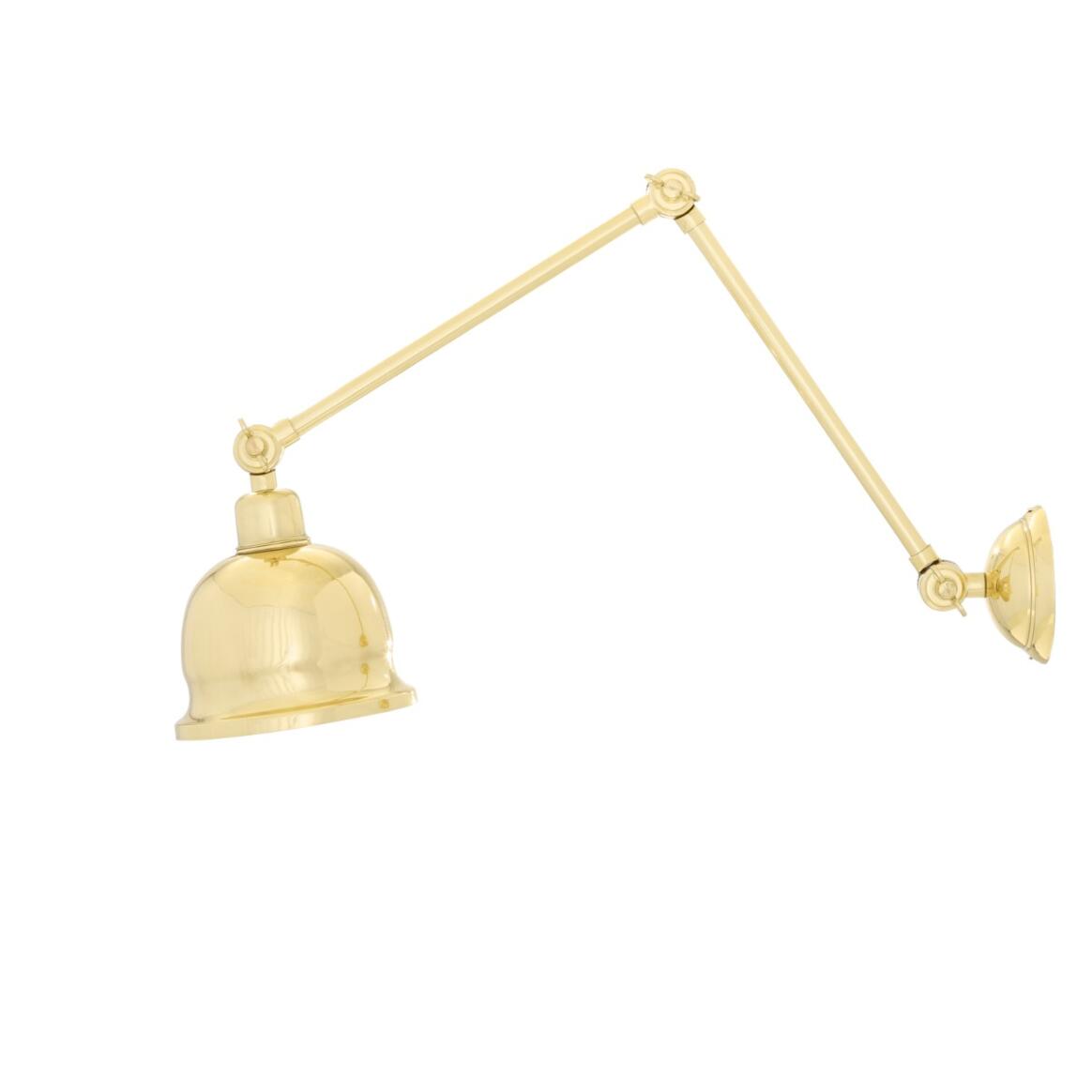Mullan - Dale Vintage Adjustable Brass Picture Light 15cm IP20 - Polished Brass Finish