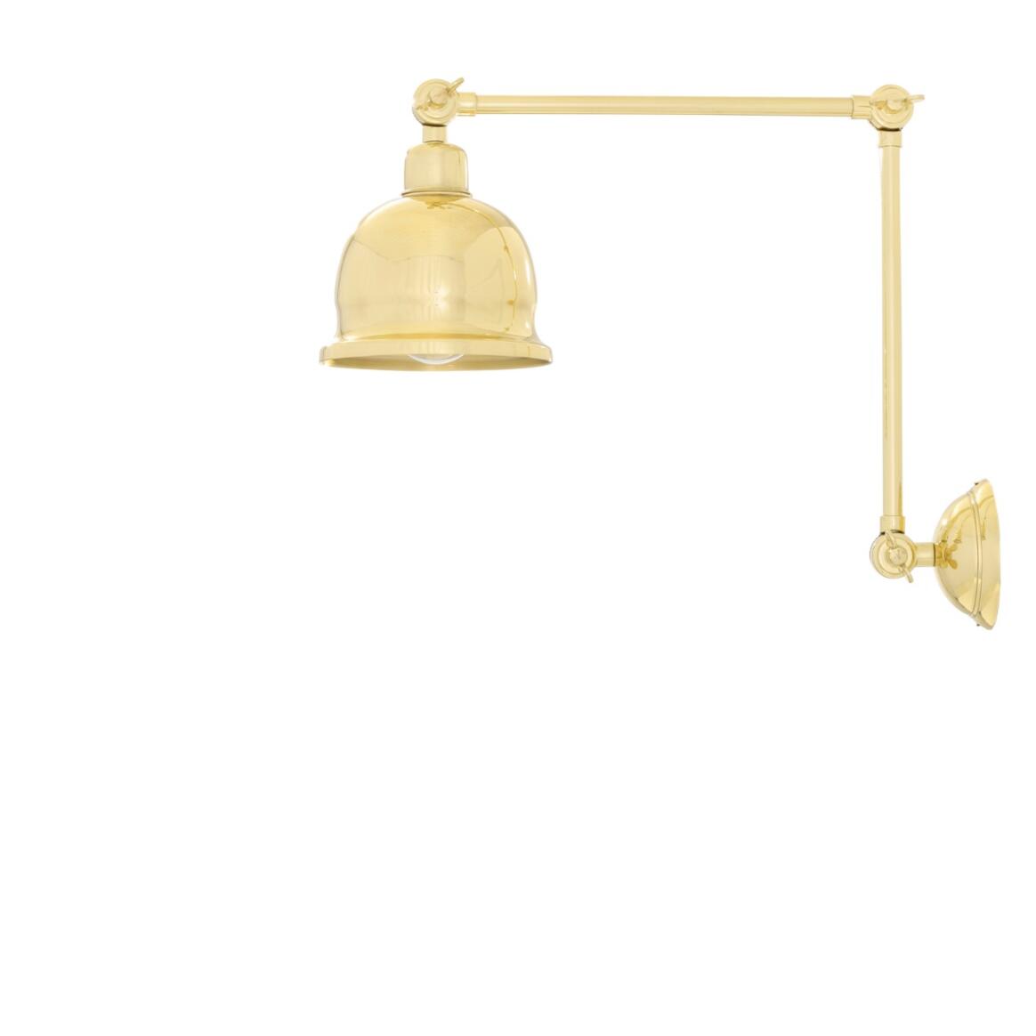 Mullan - Dale Vintage Adjustable Brass Picture Light 15cm IP20 - Polished Brass Finish